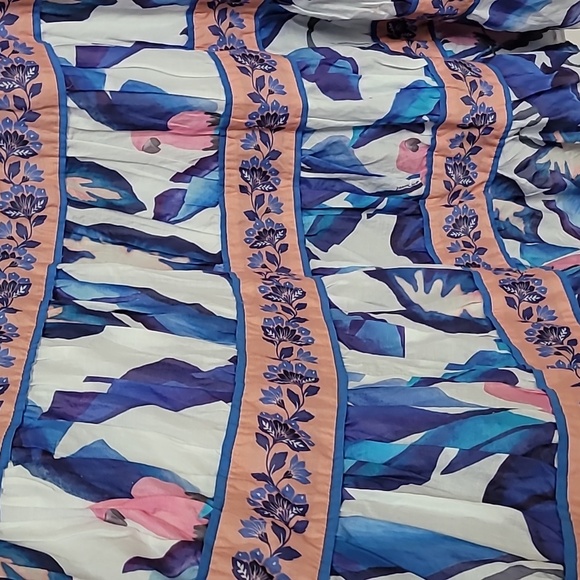 Farm Rio Foliage Printed Tiered Cotton Midi Dress - Picture 8 of 15